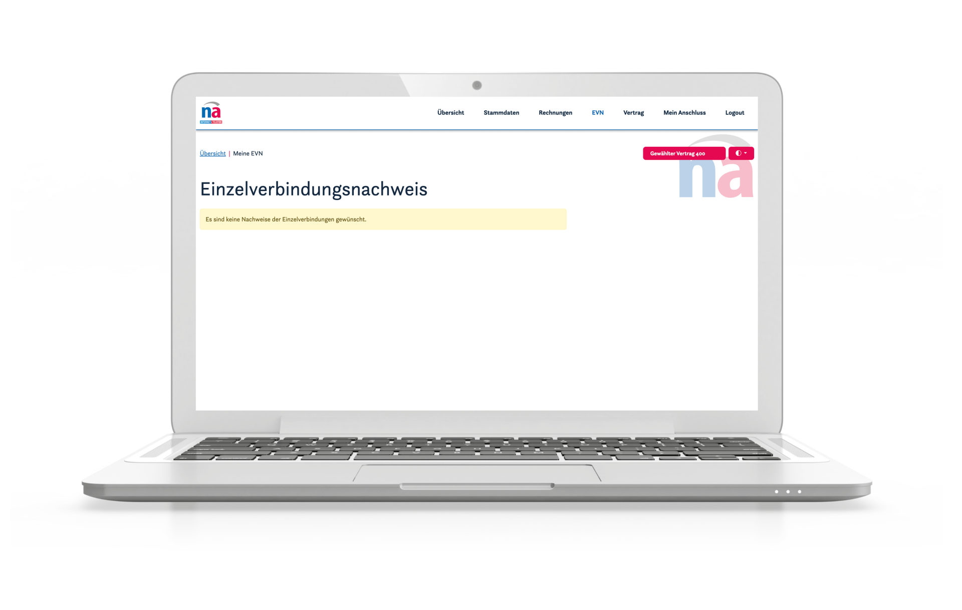 Kundenportal &ndash; Einzelverbindungsnachweis