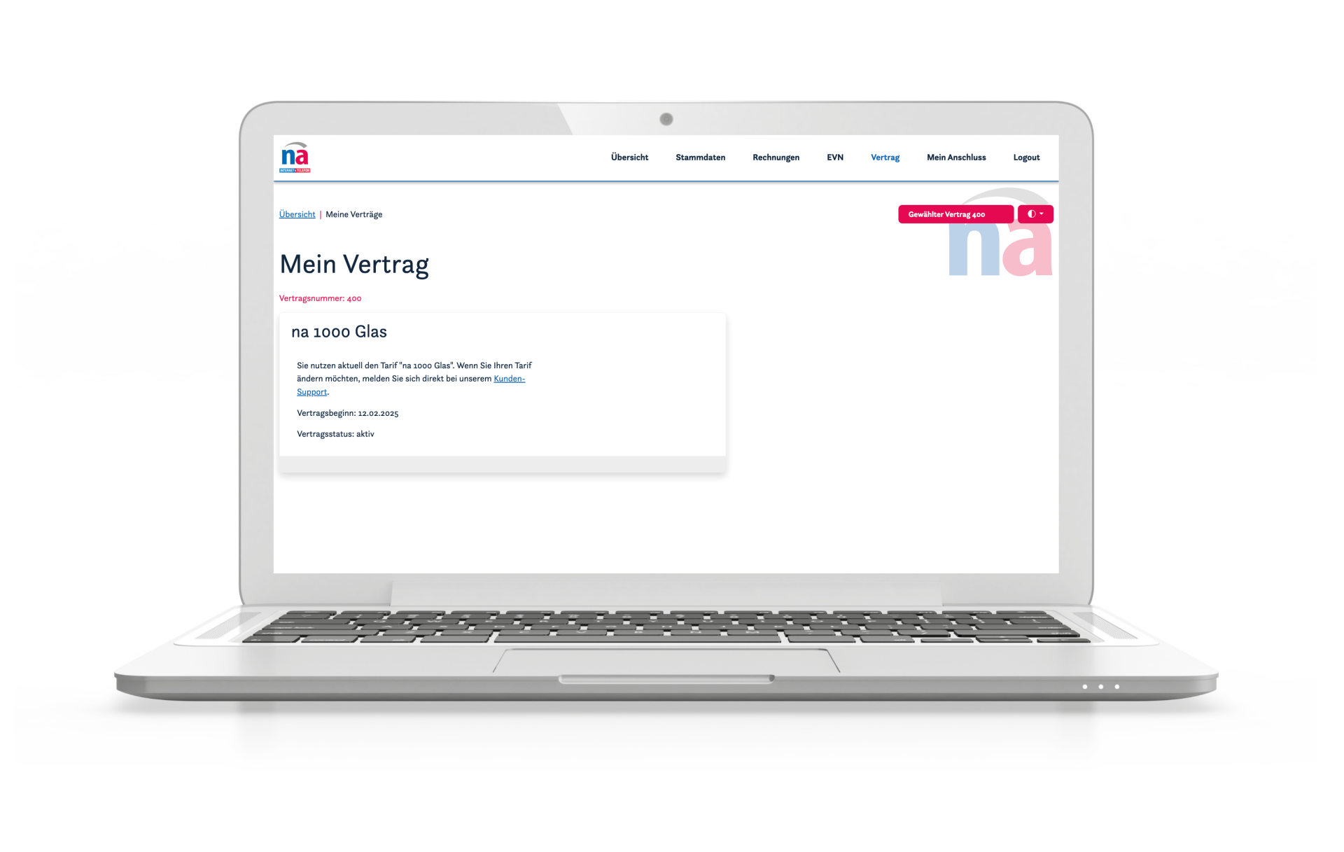 Kundenportal &ndash; Mein Vertrag